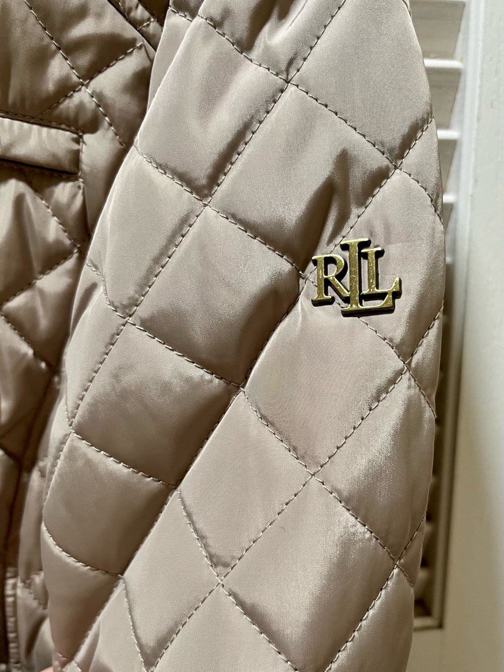 NWT Polo Ralph Lauren Womens Jacket Coat Beige S Quilted Faux Fur Lined - Picture 5 of 16